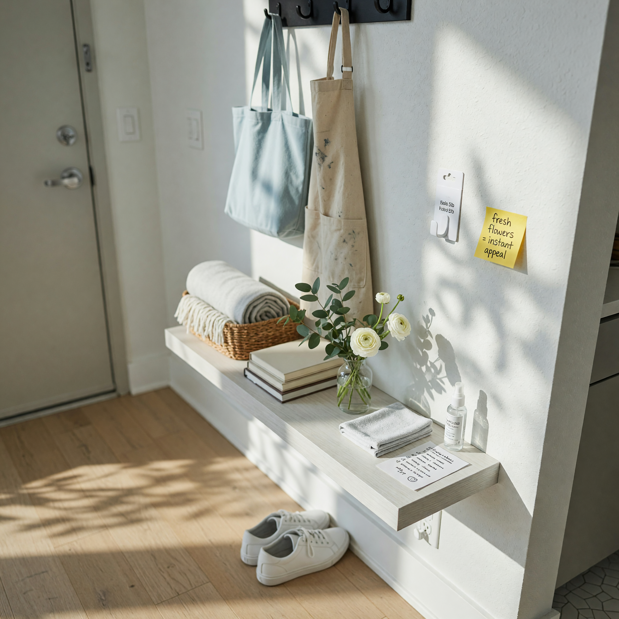 A bright modern apartment interior.