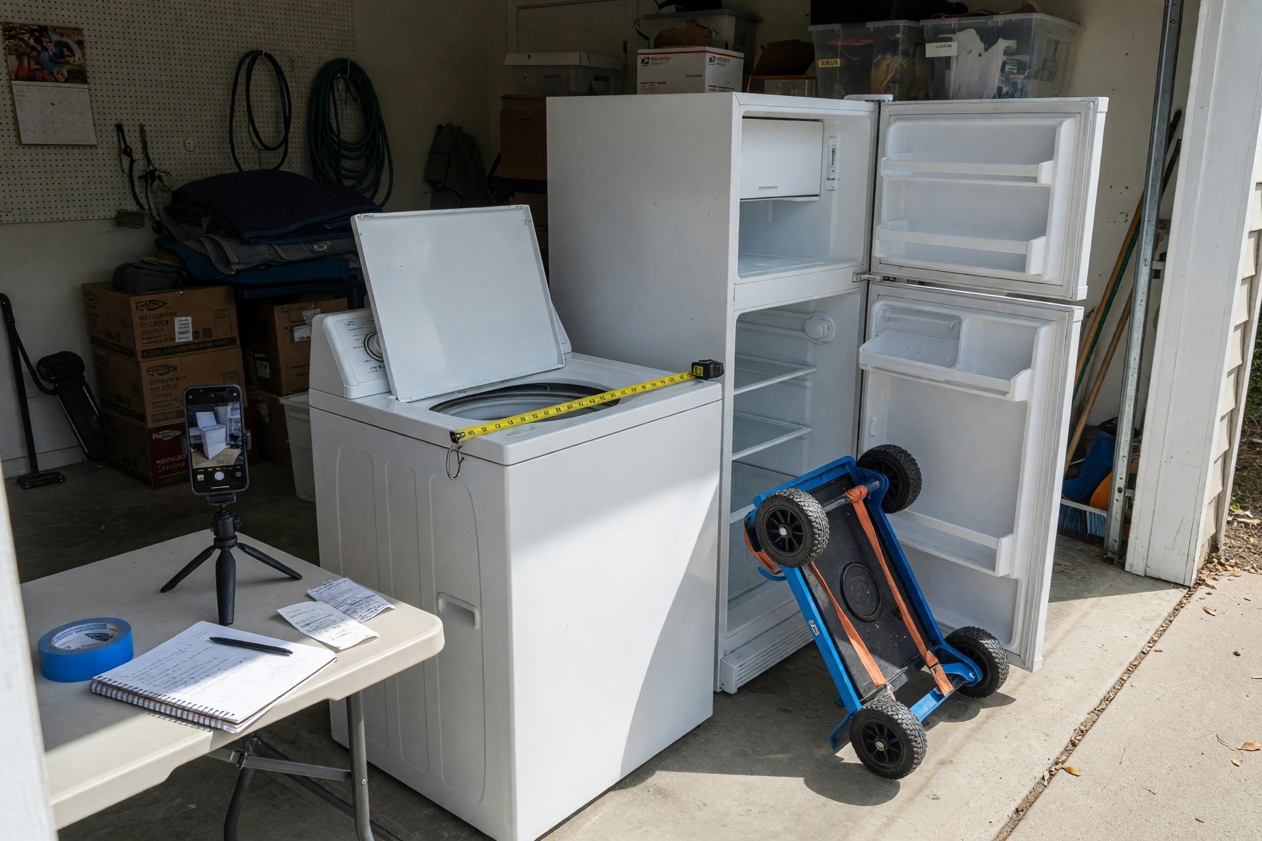 Selling used appliances: measurements, condition, and pickup