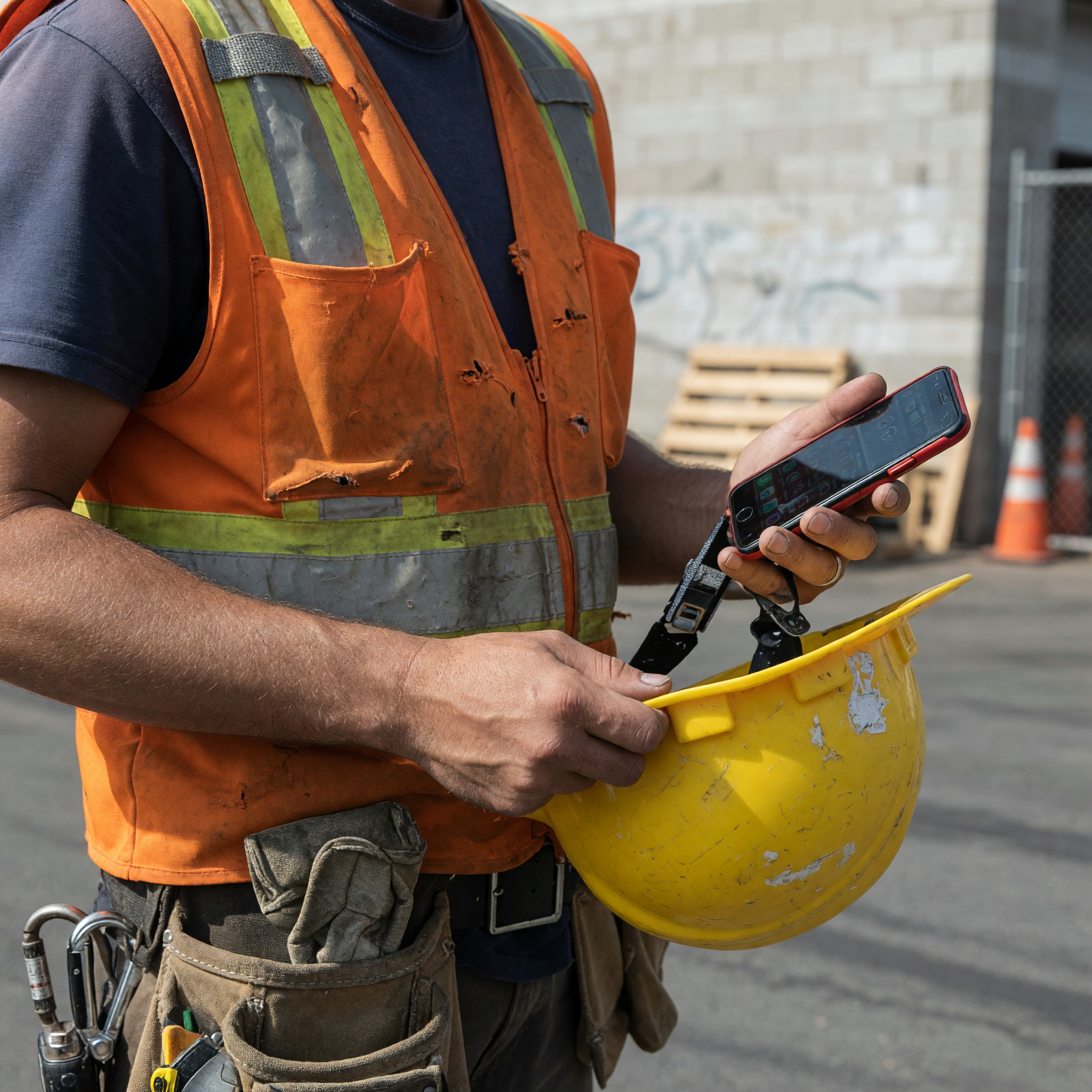 Worker ready for local construction or warehouse work.