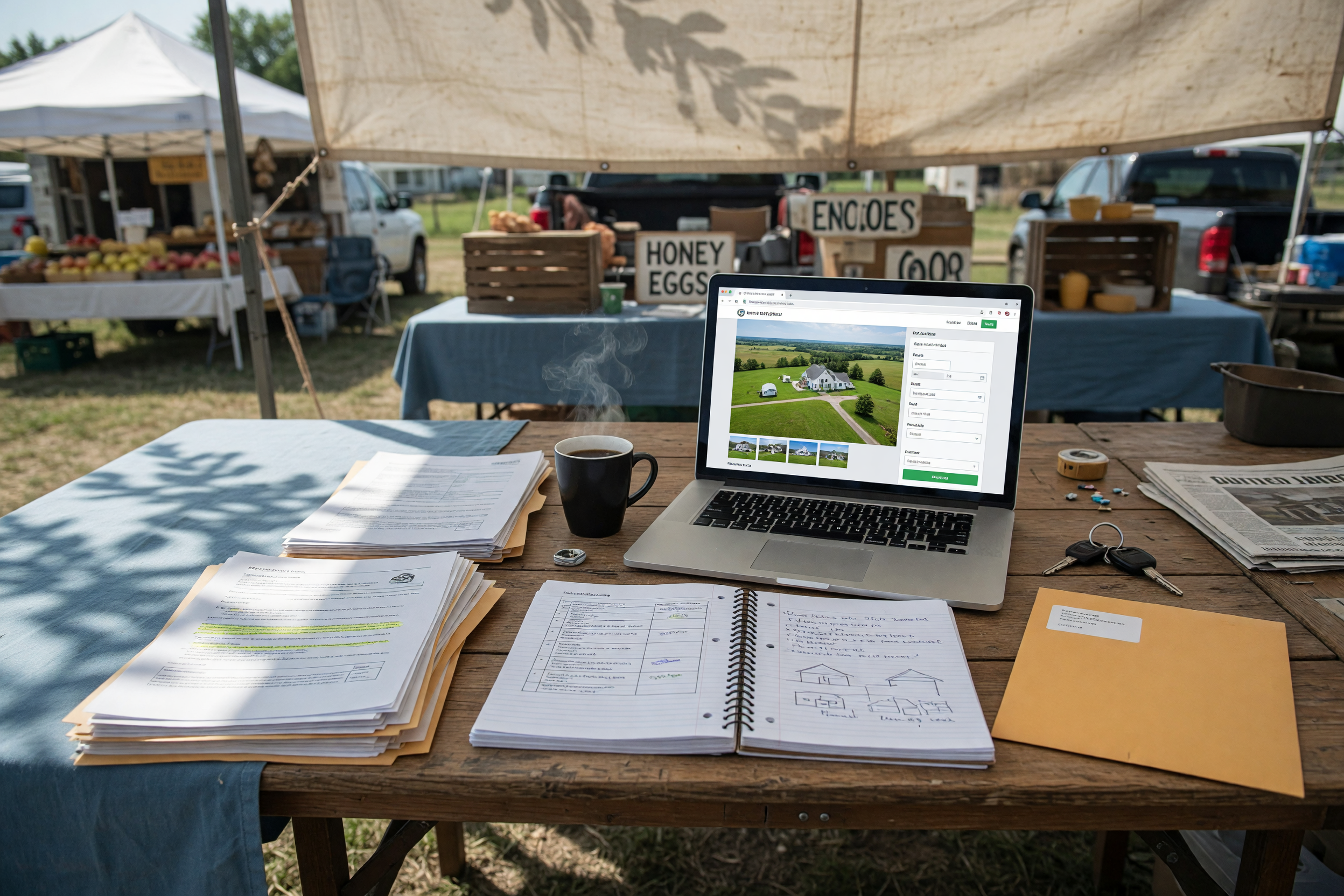 Workspace for completing a farm or ranch listing