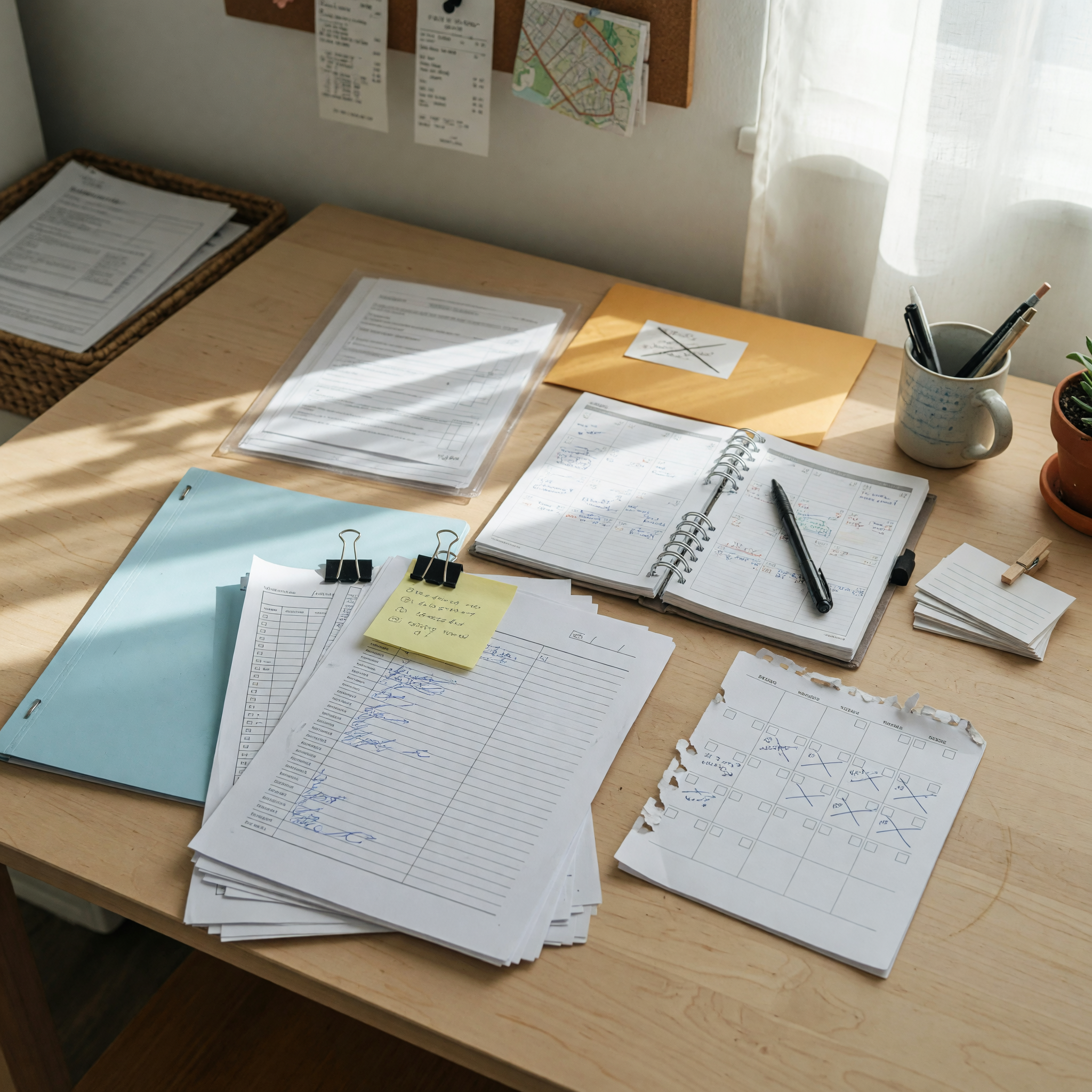 Workspace scene for preparing notary and procedure service details