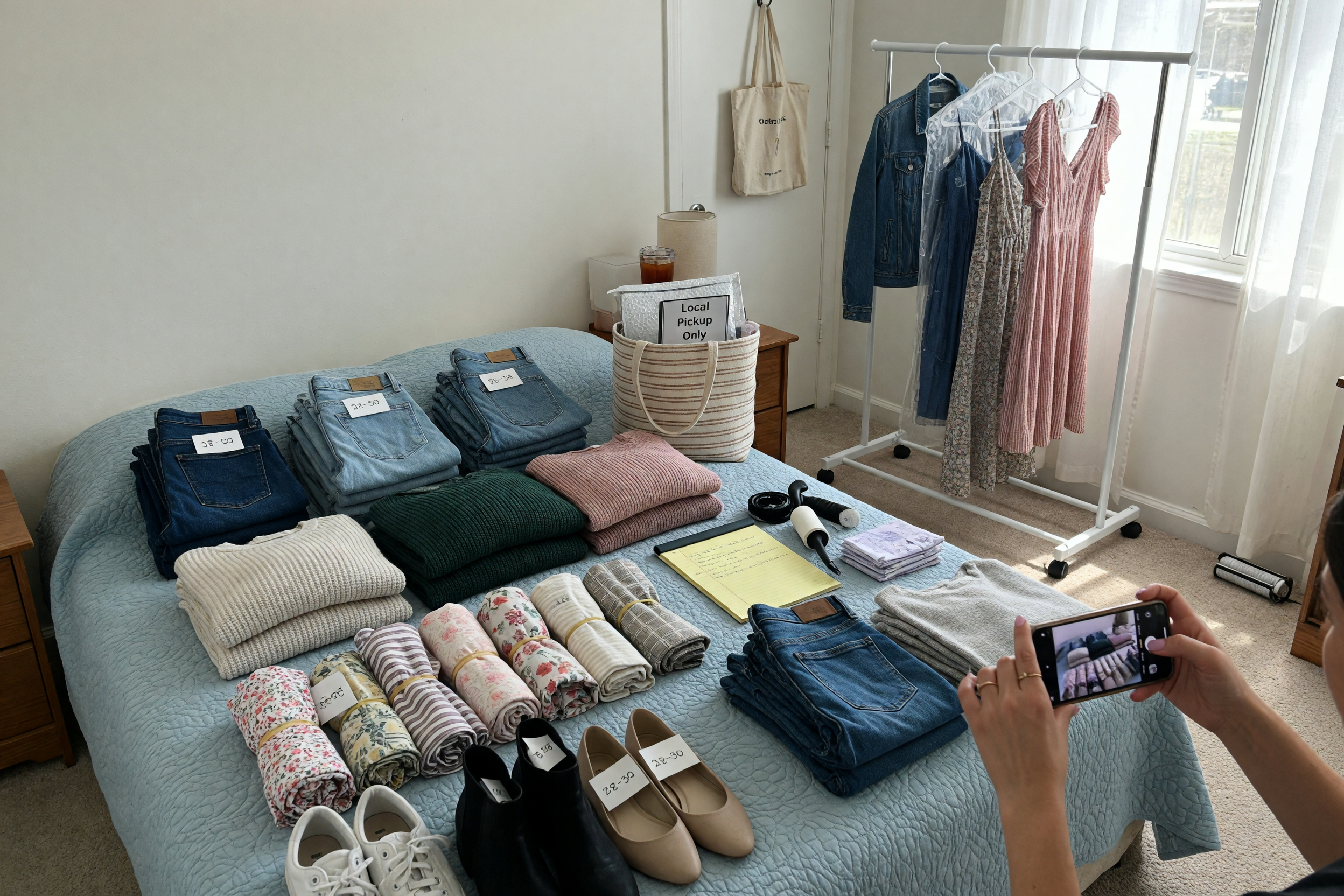 Sell Clothing Bundles: Sizes, Condition, Pickup Details