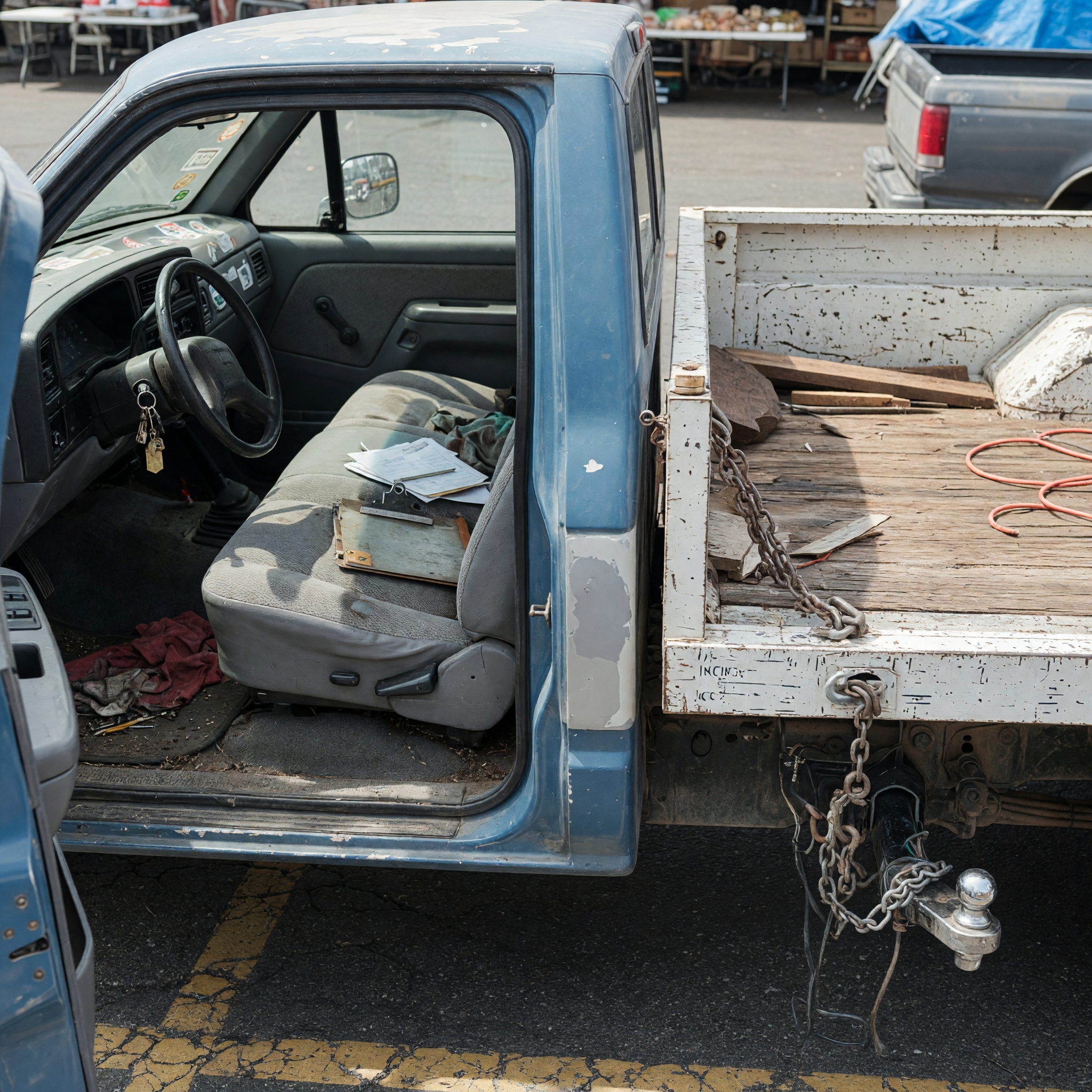 Work truck details shown for a local listing