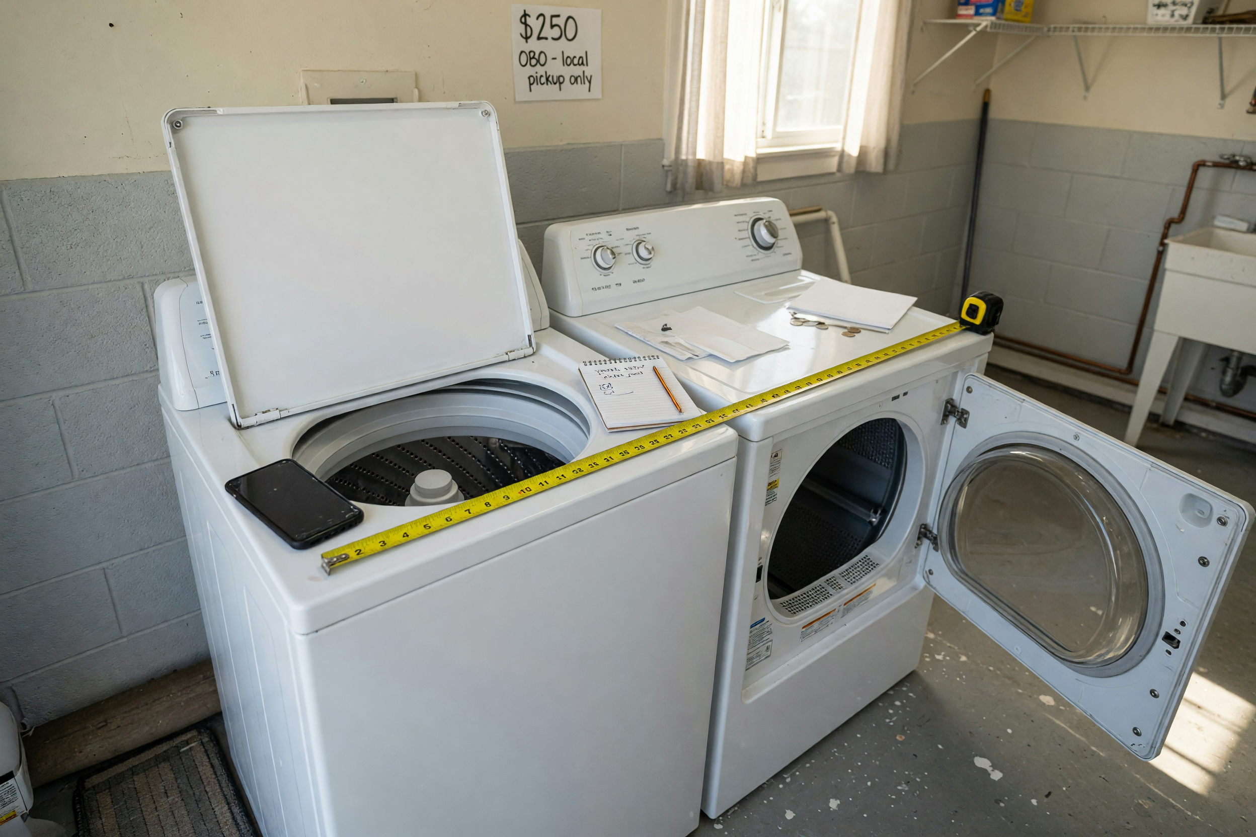 Sell a Used Washer and Dryer: Measurements, Pickup, Price