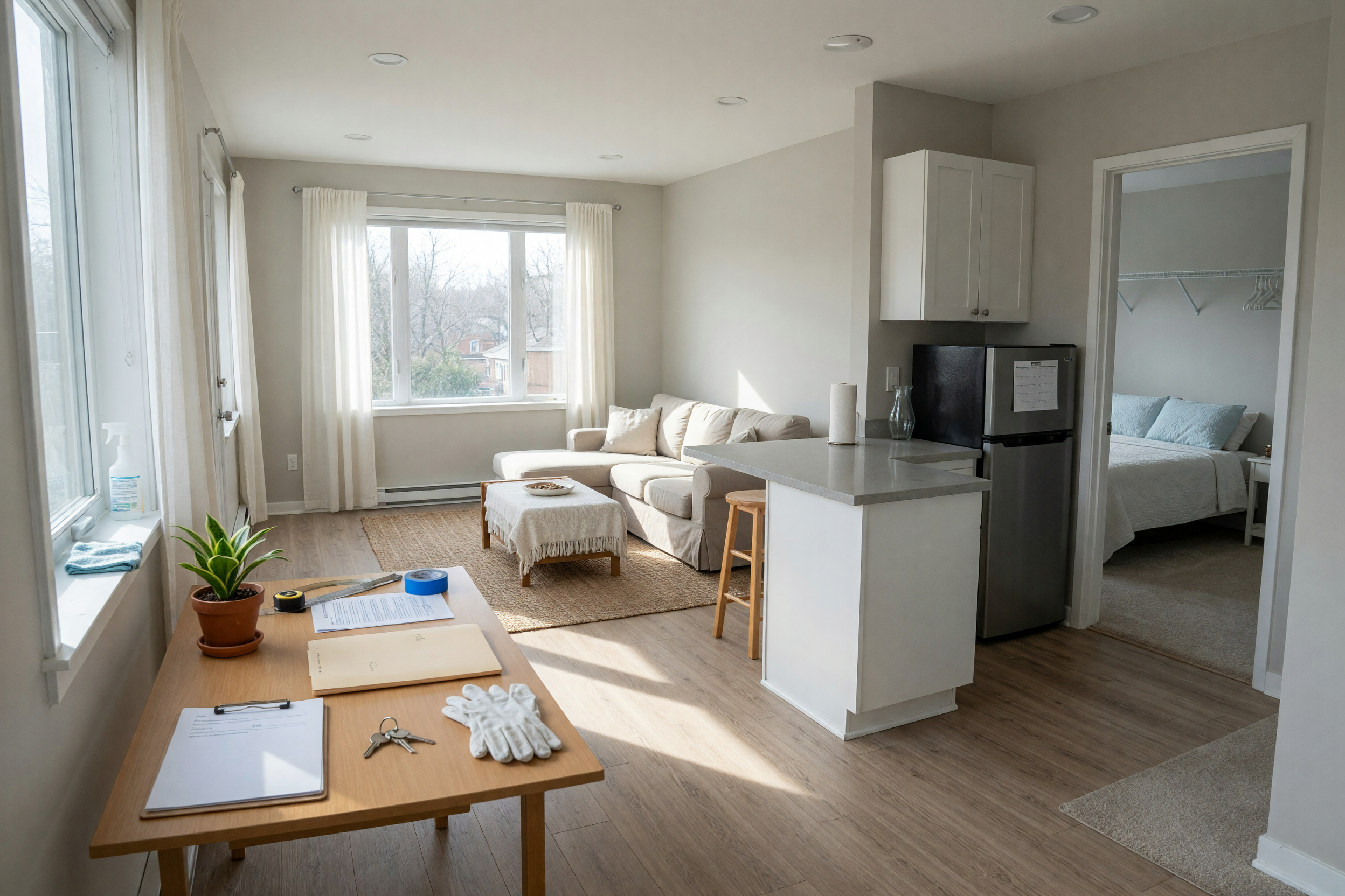 Neutral apartment interior for a Springfield rental listing