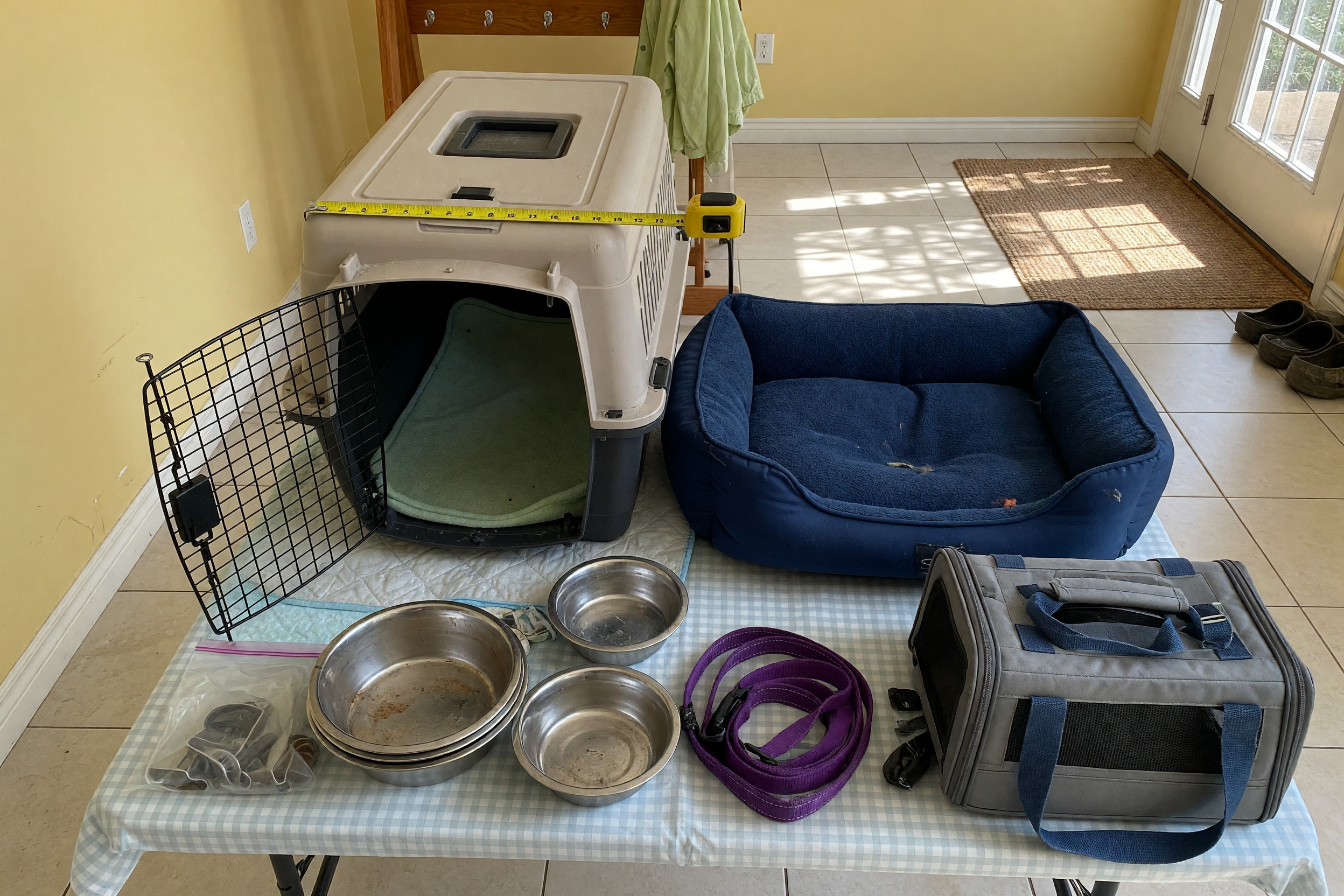 Selling used pet accessories: size and cleaning